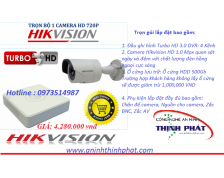 Bộ trọn gói 1 Camera Hikvision HD 1.0Mpx